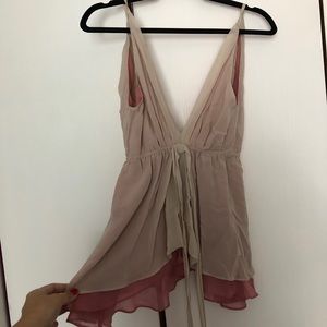 Marciano silk spaghetti strap blouse